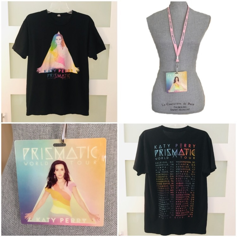 🎈3/$20 Katy Perry Prismatic Tour Tee & Laminate/Lanyard